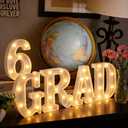 2026 Graduation Decorations 8 LED Marquee Light-Up Letters,"Grad 2026"for Preschool, Kindergarten, School, and College Party Dcor