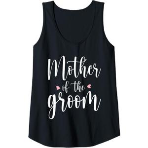 Womens Mother Of The Groom - Cute Wedding Marriage Groom Mom Tank Top (Large)