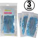 Foil Fringe Curtain Easter Decorations for Home - Melsan 3 Pack 3.2 x 8.2 ft Tinsel Curtain Party Photo Backdrop for Birthday Party Baby Shower or Graduation Decorations Light Blue