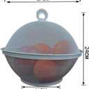 Metal Mesh Fruit Bowl with Lid (Set of 2) - Fruit Fly Proof Kitchen Counter Storage Basket for Fruits, Vegetables, Bread - Black White Green Gray Options (Black & White)