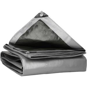 20'x30' Ft Heavy Duty Tarp, 12 Mil Thick, Waterproof, Tear & Fade Resistant, High Durability, UV Treated, Grommets Every 34 Inches. (Silver/Black - Reversible)