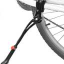 Adjustable Aluminum Alloy Bicycle Kickstand, Black, 24"-28" Bike