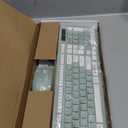 Wireless Keyboard and Mouse Combo, Full-Sized Wireless Keyboard and Adjustable DPI Mouse, 2.4GHz USB Receiver, Silent Keyboard and Mouse for PC, Windows, MAC, Desktop, Laptop (Avocado Green)