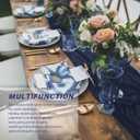 10 Pack Navy Blue Cheesecloth Table Runner 17x108 Inch Boho Gauze Cheese Cloth Table Runners for Wedding Party Baby Shower Birthday Home Decor