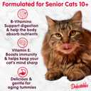Delectables Lickable Treat Chowder Senior 10+ Wet Cat Treat with Real Tuna & Whitefish, Food Topper, Hydrating, Grain-Free, No Fillers, By-Products, Added Preservatives, 1.4oz Pouch, 12ct, BBD: SEP 18/2027