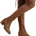 DREAM PAIRS Women's Laurence Over The Knee Thigh High Chunky Heel Boots Long Stretch Sexy Fall Boots (8)