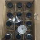 AOZITA 12 Pack, 2 oz Small Clear Glass Bottles w/Lid & 3 Funnels - 60ml Boston Shot Bottles for Health, Immunity, Potion, Wellness, Sample, Ginger, Juice - Mini Personal Care & Beauty Travel Bottle