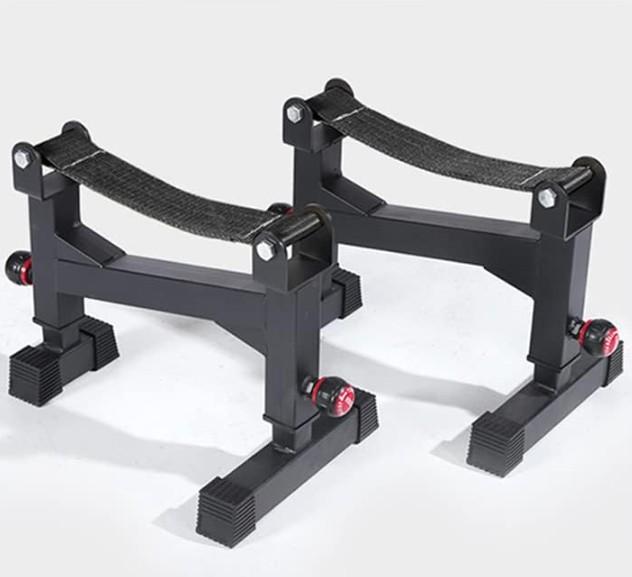 2 Stand Quiet Deadlift Barbell Elevation Stand (Black)