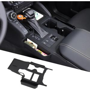 Fgtagtal Center Console Panel Silicone Storage Box Fit for Toyota Land Cruiser 250 Prado J250 LC250 2024 2025 Car Seat Gap Storage Box Wireless Charging Silicone Protective Pad Accessories (Black)