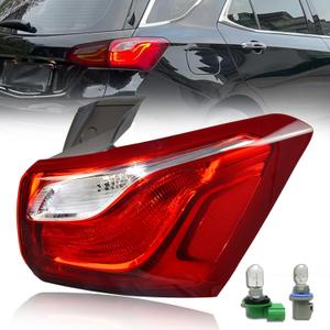 Halogen Tail Light Assembly Compatible with Chevy Equinox 2018 2019 2020 Right Passenger Side Outer Taillight Replace 84769836 (Non-LED)