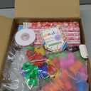 Valentines Day Card for Kids School, 24 Pack Giant Lollipop Stationery Set with Valentines Cards Pencils Stickers Erasers Ribbon Stampers Sharpener for Party Favors Classroom Gifts Prize Exchange