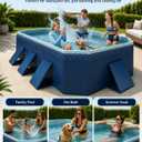 Foldable Pool for Adults with Ground Cloth 115"×65"×22"