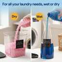 3+1+1 Pack Laundry Pods Container & Dryer Sheet Holder with Lid, 54OZ Liquid Soap Detergent Dispenser for Powder, Beads and Fabric Softener, Black Laundry Room Organization and Storage, 10 Labels