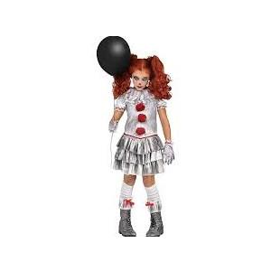 Cabeny Kids Clown Costume Dress for Girls Halloween Costume Creepy Dress for Horror Movie Cosplay 2