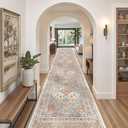 zesthome 3x14 Runner Rug Non Slip,Washable Hallway Runner Rug,Orange | 14 ft Runner Rug for Hallway,Entryway,Bedroom,Living Room,Thin,Soft, Extra Long Rug,Stain Resistant Indoor Carpet