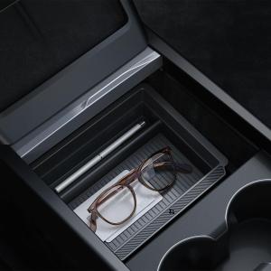 Spigen Center Console Organizer for Tesla Model Y Juniper (Only Premium & Performance 2026) and Model 3 Highland (Standard, Premium & Performance 2024/25/26) with Smooth Slide Technology - [Sliding]