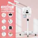 Professional Facial Steamer, 2 in 1 Facial Steamer with Hot&Cold Nozzle, Esthetician Face Steamer with Digital Display for Spa, Salon and Home Use