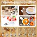 Nuogo 50 Sets Thanksgiving Tea Party Favors Tea Spoons Fall Leaf Coffee Dessert Spoons Bulk Autumn Harvest Bridal Shower Favor Wedding Thank You Gifts for Coworkers Guest (Silver)