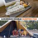 KingCamp PREMIUM DOUBLE Self Inflating Sleeping Pad, 7.5 R-Value Air & Foam Camping Mattress 2 Person, 3" Thick Full Size Double Insulated Sleeping Pad with Pump Sack for Car Camp Tent, PVC Free, Grey