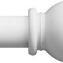 White Long Curtain Rod for Windows 66 to 120 Inch, Splicing 5/8" Heavy Duty Curtain Rod for Outdoor Patio, Sliding Glass Door, Adjustable Drapery Rod Set with Brackets, Matte White