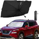Zerixa Windshield Sunshade Umbrella, Foldable Sun Shade for Car Front Windshield Fits Sedan SUV Truck Van (2025 Upgraded 55"X31.5")