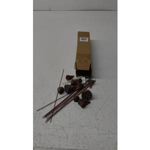 NWFashion 10PCS Artificial Dried Brwon Lotus Pods with Stems (3-5CM)