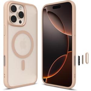 Spigen for iPhone 16 Pro Max, Ultra Hybrid T MagFit [Camera Control Button] [Compatible with Magsafe] - Frost Rose Titanium