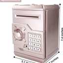 HUSAN Piggy Banks Money Banks for Kids, Electronic Password Code Money Banks ATM Banks Box Coin Bank for Children Boys and Girls (Rose Gold)