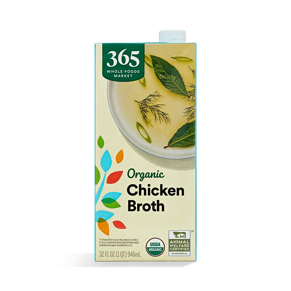 365 by Whole Foods Market, Organic Chicken Broth, 32 oz (EXP 06/12/27)