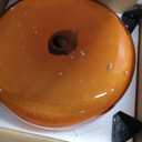 Mid Century Modern Chandelier: Glass Pendant Light for Kitchen Island - Retro Light Fixture for Dining Room (Orange)