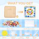 SAYAYA 4 Sets DIY Glass Mosaic Tiles for Crafts, Mixed Color Mosaic Kit with Wooden Coasters for Adults, Bamboo Coaster Materials Package for Arts & Crafts Handmade Home Decoration Gifts(Square Shape)