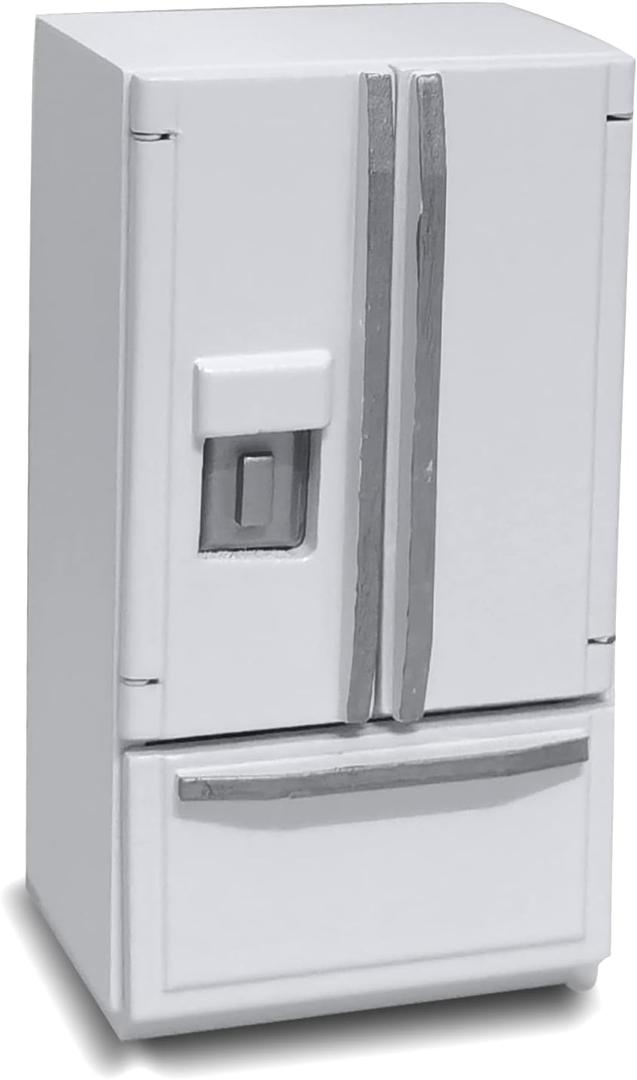 FIIMO 1/12 Dollhouse Miniature Fridge,Dollhouse Furniture Wooden White Fridge Refrigerator Dollhouse Decoration Accessories
