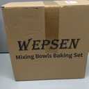 WEPSEN Mixing Bowls Set, 25PCS Stainless Steel Mixing Bowl with Lid Set, Large Nesting Bowls 7, 4.5, 3,2, 1.5QT, Measuring Cups and Spoons Baking Utensils Metal Bowl for Kitchen Prep