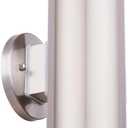 Cerdeco 15" Stainless Steel Modern Porch Light Outdoor Wall Lighting Cylinder Wall Sconce Suitable for Garden & Patio,Nickel Finished[ UL-Listed ]