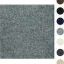 Carpet Tiles Peel and Stick 24 x 24, Self Adhesive Soft Padded Flooring Stickers, Light Gray Home Decor for Bedroom Living Room Office, 10 Tiles & 40 sq ft per Box