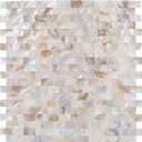 10 - Sheet Pearl Shells Tile Peel and Stick Backsplash, Self Adhesive Wall Tile for Kitchen, Bathroom, Bedroom (11.8"X11.8",Nature)