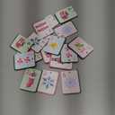 24 Pcs Mahjong Christmas Ornaments 2.4 x 1.8 in Christmas Tree Ornament Decor Funny Tile Souvenir for Mahjong Players Xmas Tree Pendant Winter Holiday Party Decor