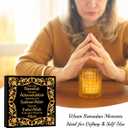 Ramadan Islamic Decor Eid Decorations Start and End with Allah Appreciate Hope with Allah for Islamic Tabletop Desk Shelf Living Room Black