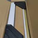 VASAGLE Bookcase, 4-Tier Bookshelf, Slim Shelving Unit for Bedroom, Bathroom, Home Office, Tempered Glass, Steel Frame, Metallic Gold ULGT28G