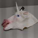 Creepy Party Deluxe Novelty Halloween Costume Party Latex Animal Head Mask, Unicorn