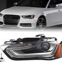 LH With Low/High Beam Light Headlight Fit for 2013-2016 Audi A4 S4 Headlamp Assembly Left Driver Side HID/Xenon Non-AFS Projector AU2502181 8K0941043E