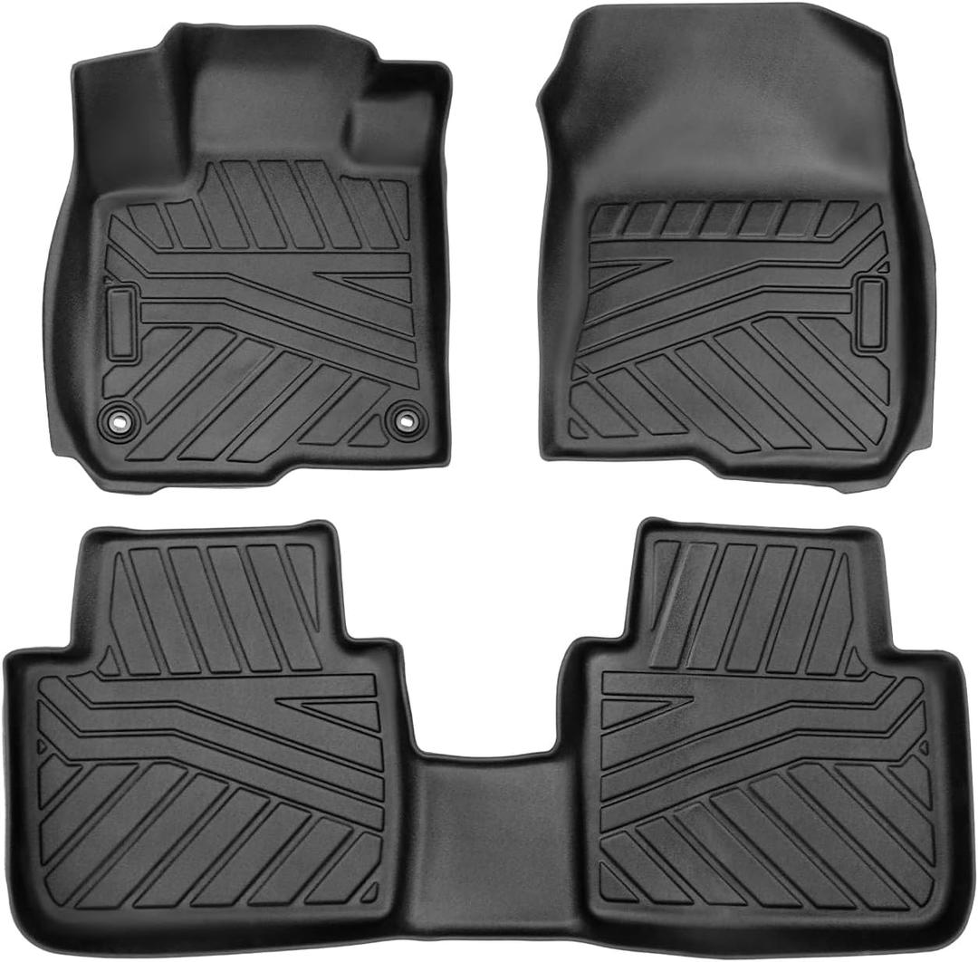 Custom Fit for Floor Mats Honda HRV 2023 2024 2025 All Weather Protection TPE Black Heavy Duty Non-Slip Waterproof 3D Car Mats Floor Liners Interior HR-V Automotive Accessories