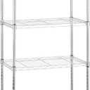 Amazon Basics 5-Shelf Adjustable Storage Shelving Unit for Garage, Steel Wire Rack, 200 Pound Loading Capacity per Shelf, 23.2" x 13.4" x 60", Chrome Finish
