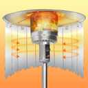 Patio Heater Reflector Shield Accessory,(10 Panels) Propane Patio Heaters Heat Deflector Replacement Parts,Enegy Saving,Windshield,Heat Focusing(NOT A HEATER, No Gas or Electric Components)