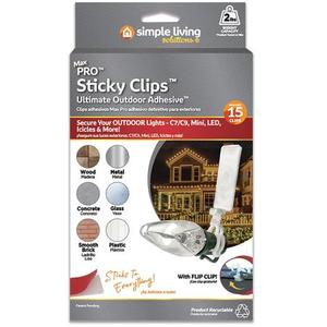 Simple Living Solutions Max Pro Sticky Clips, 15-Count, Pack Of 4