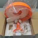 Orange Mushroom Lamp, Mid Century Modern Table Lamp for Bedroom, Minimalist Mushroom Decor Bedside Small Lamps, 2700K(Bulb Included, Plug Powered)