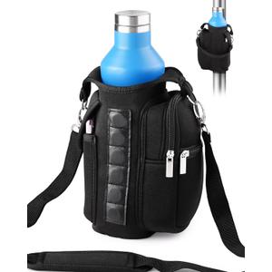 Gym Carrier, Magnetic Gym Pouch, Tumbler Carrier with Strap Phone Pockets, Fitness Portable Crossbody Bag with 6 Built-in Magnets, Gym Carrier with strap, Magnetic bag holder for Running Traval Sports