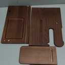 TESLYAR Wood Phone Docking Station for Men - Desk or Nightstand Organizer - Birthday Gifts for Husband, Dad - Anniversary Idea from Wife - Key Holder, Stand Wallet, Watch & Essentials (Bourbon Brown)