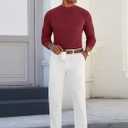 Runcati Mens Mock Turtleneck Sweater Slim Fit Casual Ribbed Knitted Pullover Fall Winter Basic Warm Sweaters