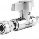 Ball Valve Pressure Washer, 3/8" Quick Connect Ball Valve Kit, High Pressure Shut Off Valve for Power Washer Hose, 5000 PSI, Stainless Steel